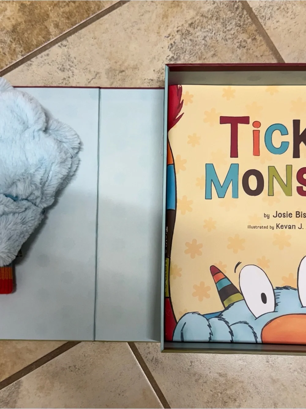 Tickle Monster Plush and Book Set - Blue NWT